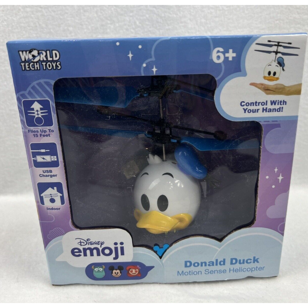 Helicopter Tech Toy Disney Donald Duck Emoji motion Sense NWT